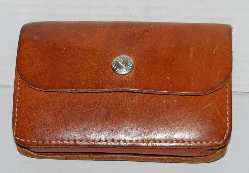 Vintage Bucheimer Brown Leather 20 Cartridge Belt Pouch Ammo Holder #52