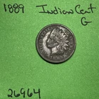 1889 Indian Head Cent / Penny 1c Good