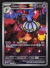 Chandelure 137/128 ME: Illustrazione 30° Celebrazione Rara Carta Pokemon Holo