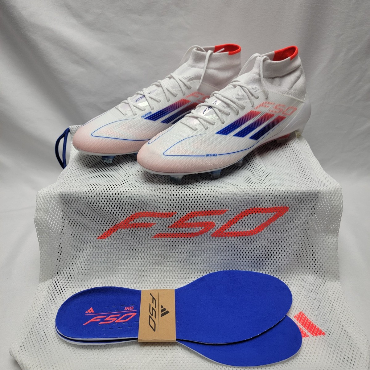 ※たけさん専用adidas F50 Elite Mid-Cut FG Adidas F50 Elite Mid-Cut FG Soccer Cleats White Blue Red