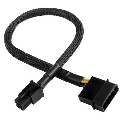 30cm ATX 4PIN MOLEX to CPU 4PIN P4 Power Supply Cable, 18AWG Braided Sleeve, ...