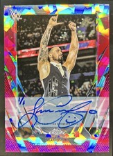Marketplace image: 2026 Topps Chrome WWE Sapphire Luca Crusifino Auto Padparadscha Refractor #1/1