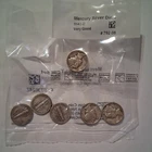 Lot of 6 Mercury Dimes 90% Silver, Random Dates