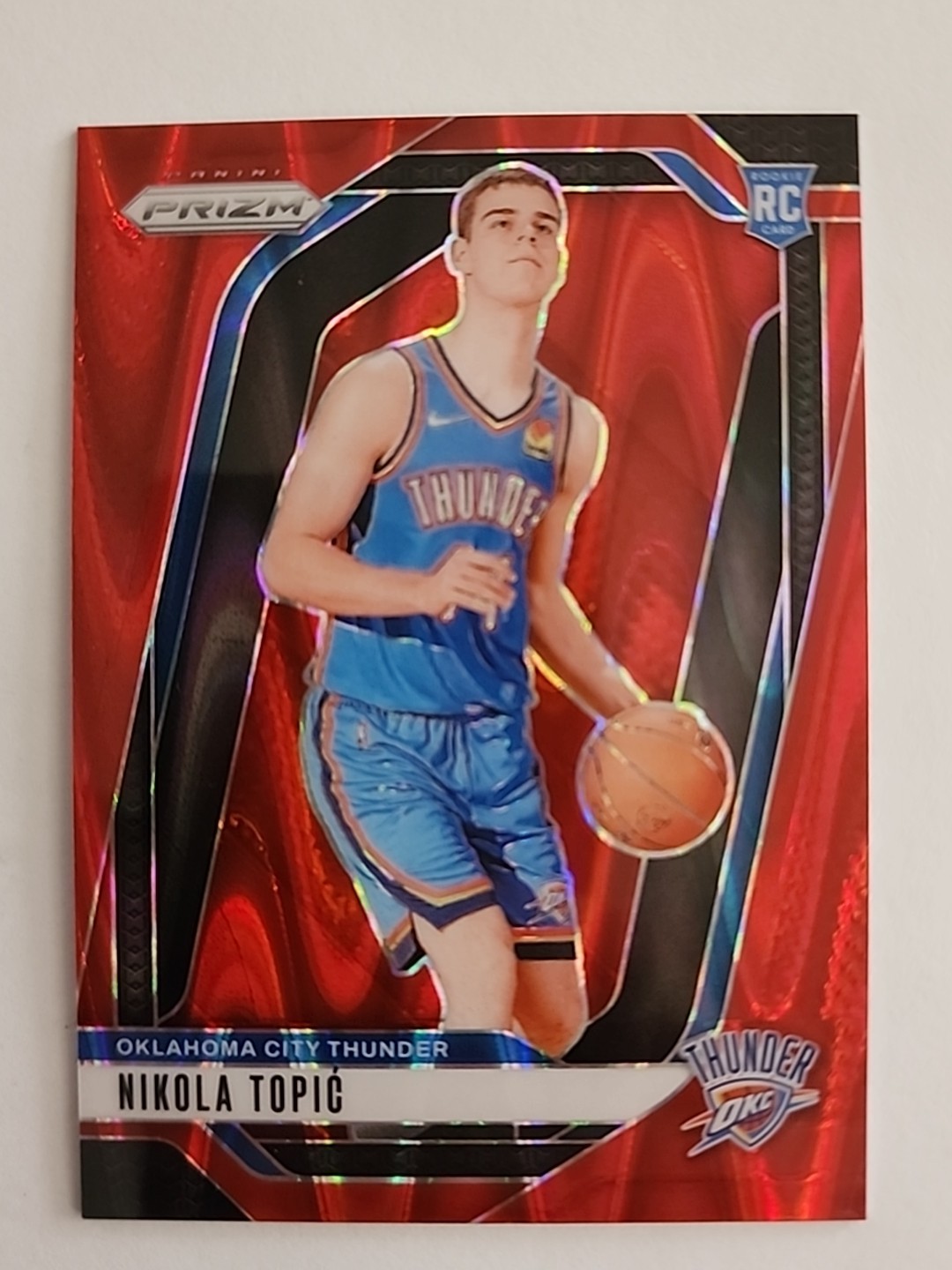 2024 Panini Prizm Red Seismic Nikola Topic #230 #'D/299 (RC)