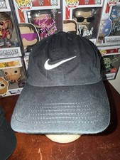 Nike Heritage 86 Strapback Hat / Cap - Black With Embroidered Swoosh fits Small