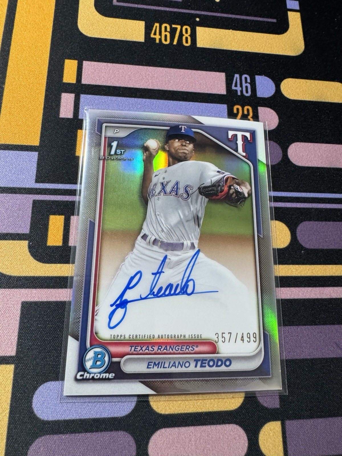 2024 Bowman Chrome Prospect Auto Emiliano Teodo #CPA-ETE Refractor /499