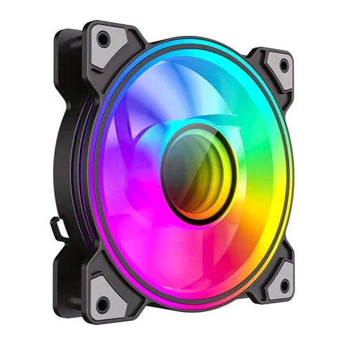 120mm GameMax Infinity Dual-Ring Fan, Black, 9 Blade, 16 ARGB LEDs, 1200rpm, 47C