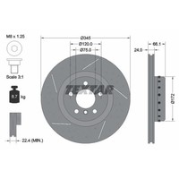 Textar 2X Bremsscheibe Hinten Ø345Mm Angesenkt FüR Bmw 1Er F20 118I