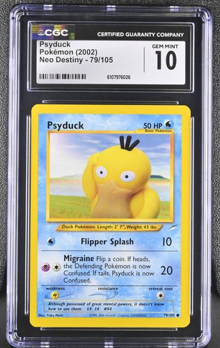 Psyduck (Unlimited) graded CGC 10 for sale on eBay