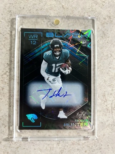 TRUE 1/1 Travis Hunter Rookie Autograph 2025 Panini Black RC No. 101