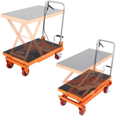 Uimoso Hydraulic Lift Table Cart 1100/330/500/770/1760 lbs Single/Double Scissor