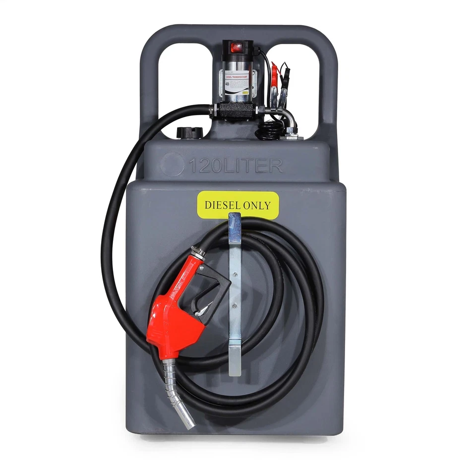 Wiltec 120l mobile Tankanlage 12V Pumpe Kraftstoffbehälter Dieseltankstelle - Bild 3 von 4