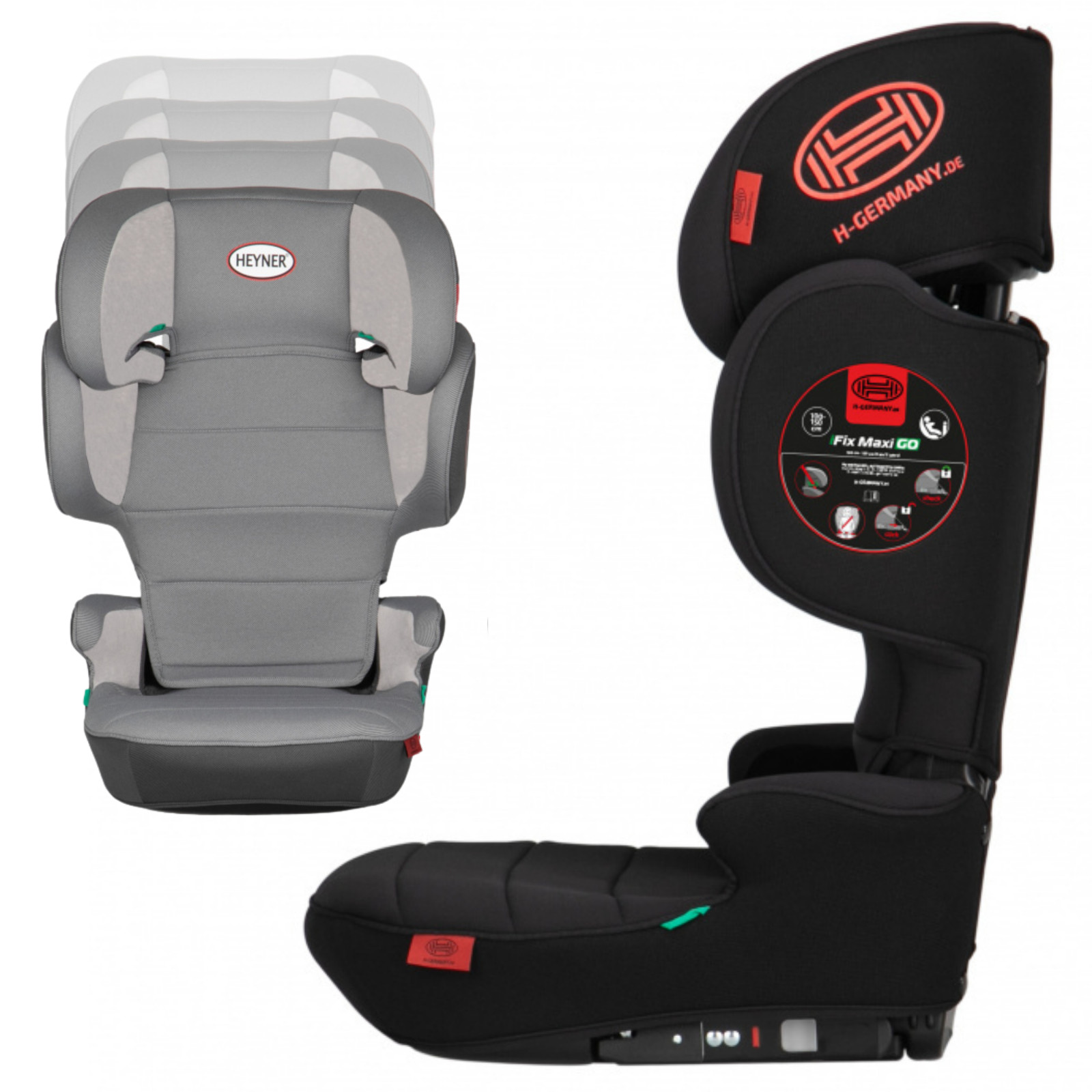I-Size Isofix Back Booster per Bambini 4-12 anni Pieghevole Compatto Salvaspazio Borsa da Trasporto foto 3