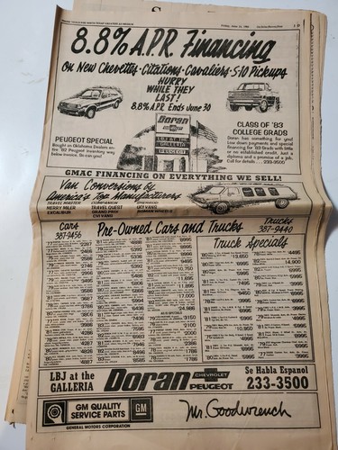 De colección The Dallas Morning News 24 de junio de 1983 PAPEL COMPLETO Ley Marcial del Papa - Imagen 7 de 8