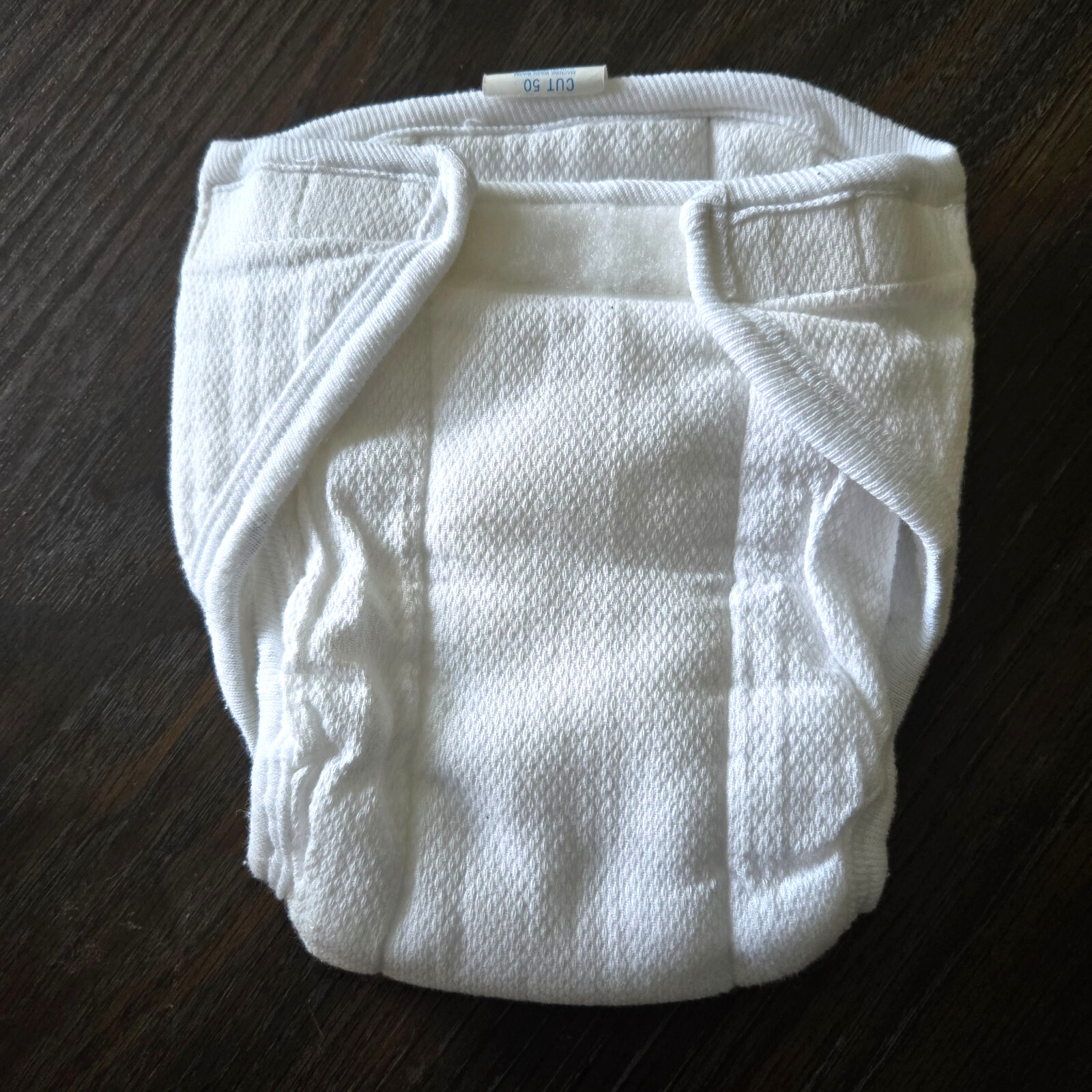 1 NOS Vintage DiDee Snug Cotton Cloth Diaper Size Large with Velcro Closure