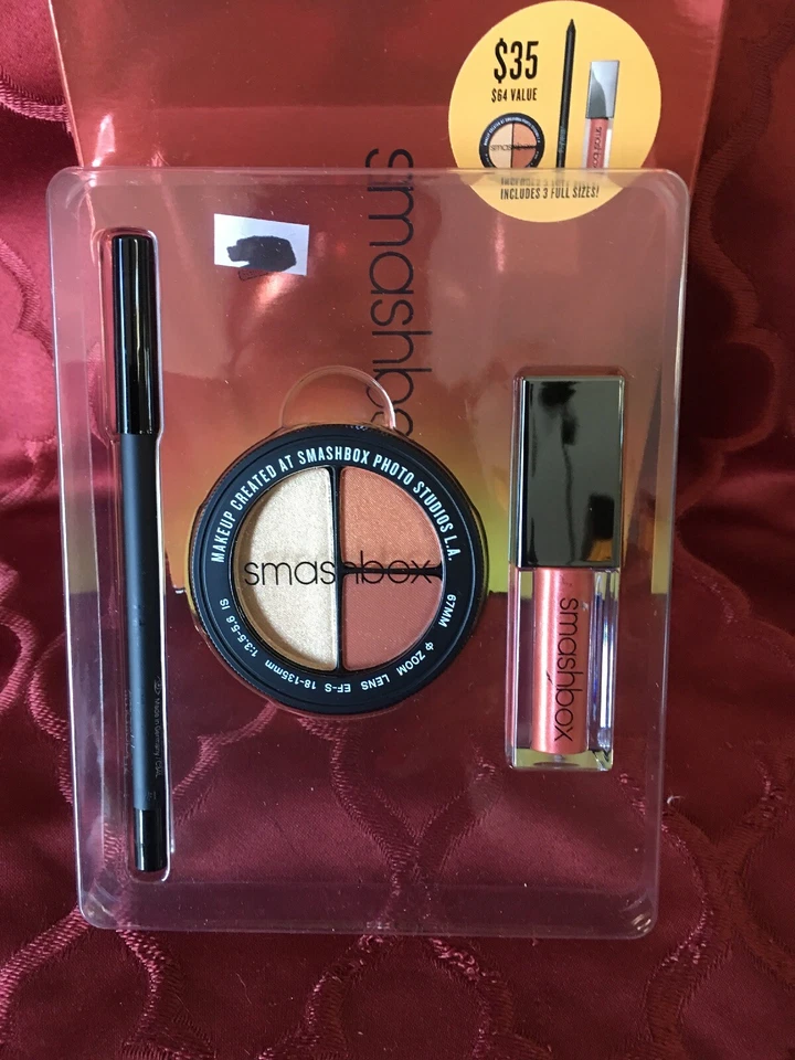 Smashbox Ablaze Eye & Lip Set Full Sz Eyeshadow Lipstick & Liner New in Box - Image 2 of 4