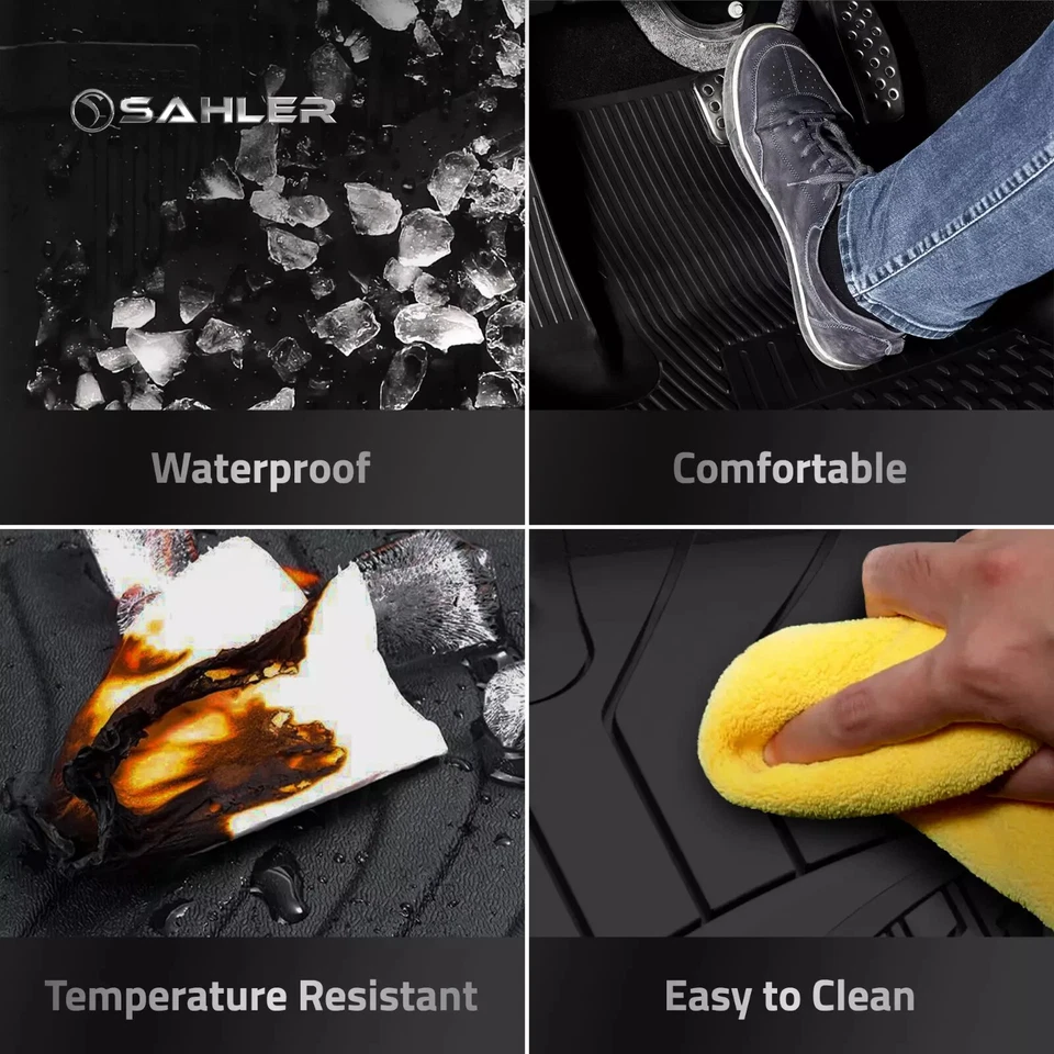 Floor Mats fits Seat Altea XL 2006-2015 | Custom Fit Floor Liner Cars Black - Image 2 of 4