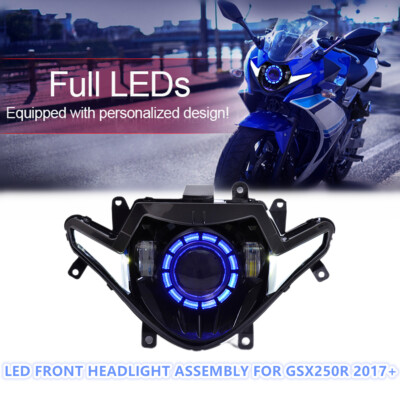KTOVOL製 GSX250R LEDヘッドライト 青 KT Full LED Headlight Assembly for Suzuki GSX250R 2017+