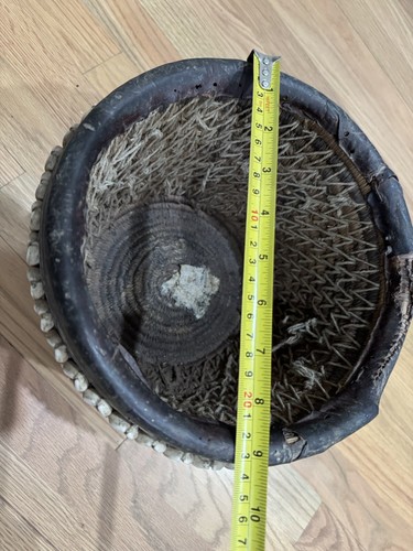 Antique African Shell Coiled Basket - Picture 7 of 7