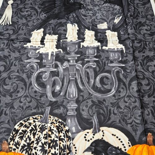 Candelabra Panel 23x42 Cerrito Creek Northcott Halloween Pumpkin Raven - Picture 4 of 7