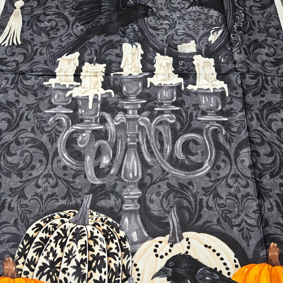 Candelabra Panel 23x42 Cerrito Creek Northcott Halloween Pumpkin Raven - Image 4 of 4