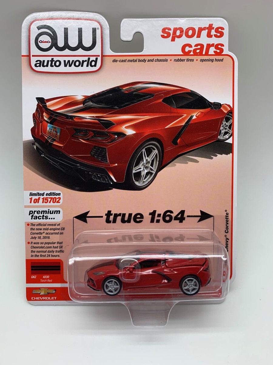 N38 AUTOWORLD 2020 CHEVROLET CORVETTE C8 STINGRAY TORCH RED 64332