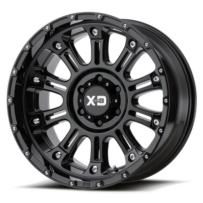 17 Inch Black Wheel Rims XD Series Hoss 2 Gloss Black FOR Jeep Wrangler JK JL 4