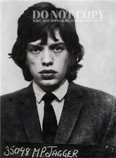 Mick Jagger Mug Shot 11 X 15 - 1967 Mugshot Poster - The Rolling Stones - Poster