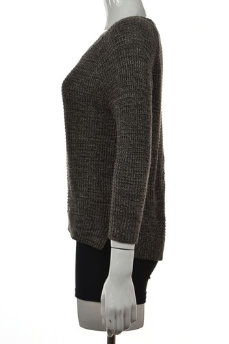 Suéter para mujer Banana Republic Factory talla M gris cuello cucharado algodón - Imagen 3 de 5