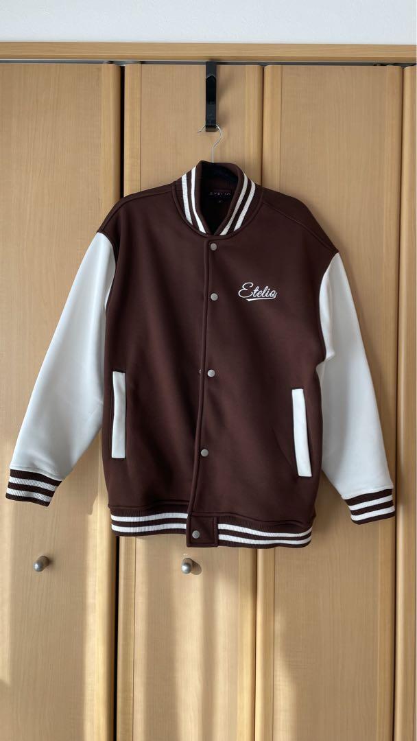 Etelio Stadium Jacket Brown/White - New Outdoor Sportswear Size M