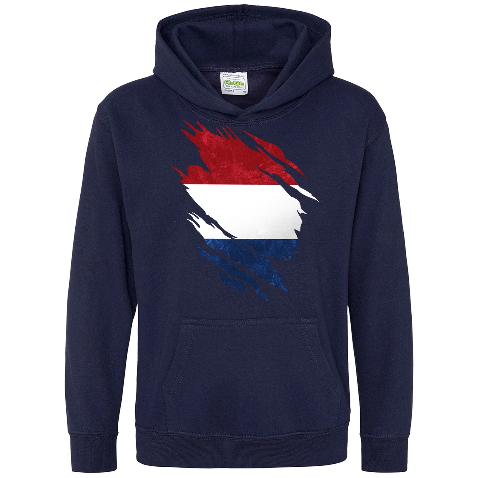 VETEMENTS Torn Effect Netherlands Flag Hoodie Football Christmas Gifts For Kids Supporters