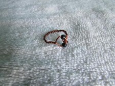 Handmade Copper Wire Wrapped Ring W / Magnetic Beads Size 8.5