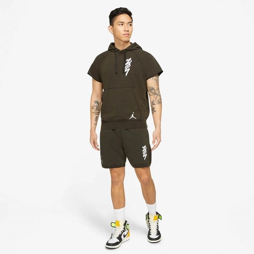$ 75 NEU Herren Nike Jordan Zion Fleece Shorts schwarz weiß XXL DH9715 - Bild 1 von 6