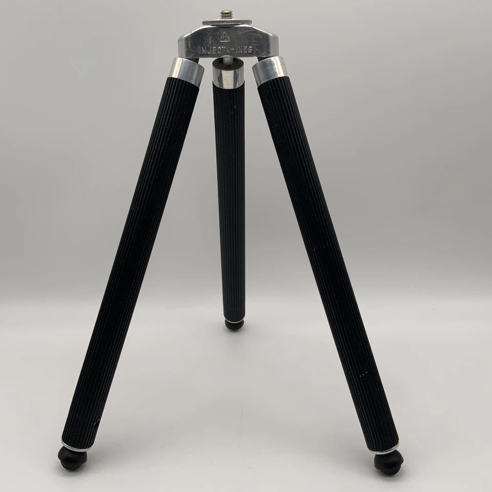 VEB Ines Tischstativ schwarz/silber - Kleingewinde Tripod Dreibein Taschenstativ