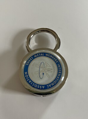 Sheet Metal Workers Keychain Solid Brass Chrome Plated Gift Boxed Key Chain