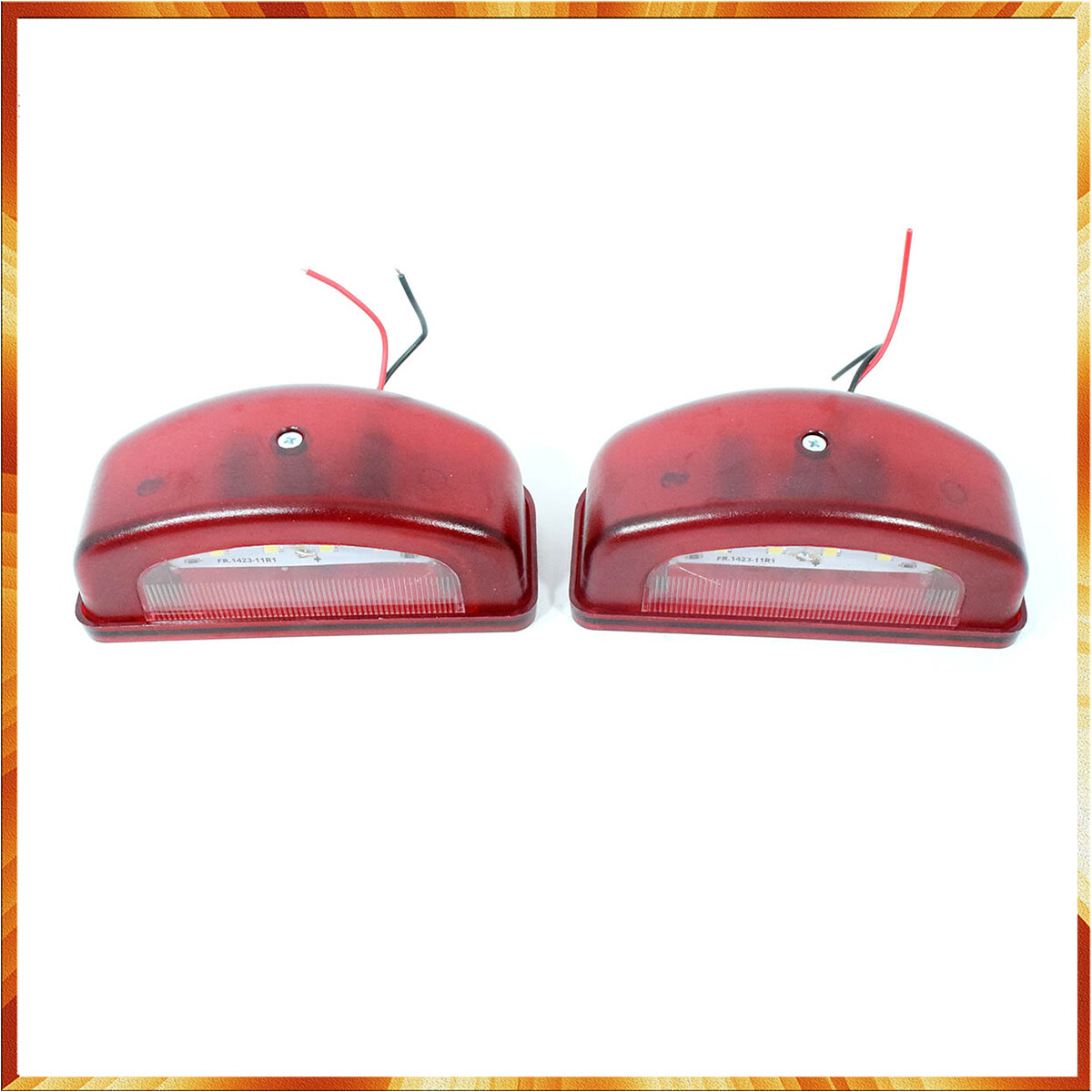 Lot 2 Feux Plaque Immatriculation AUTOLIGHT - 12-24V - Homologation StVO - Pour Remorques Et Camping-cars