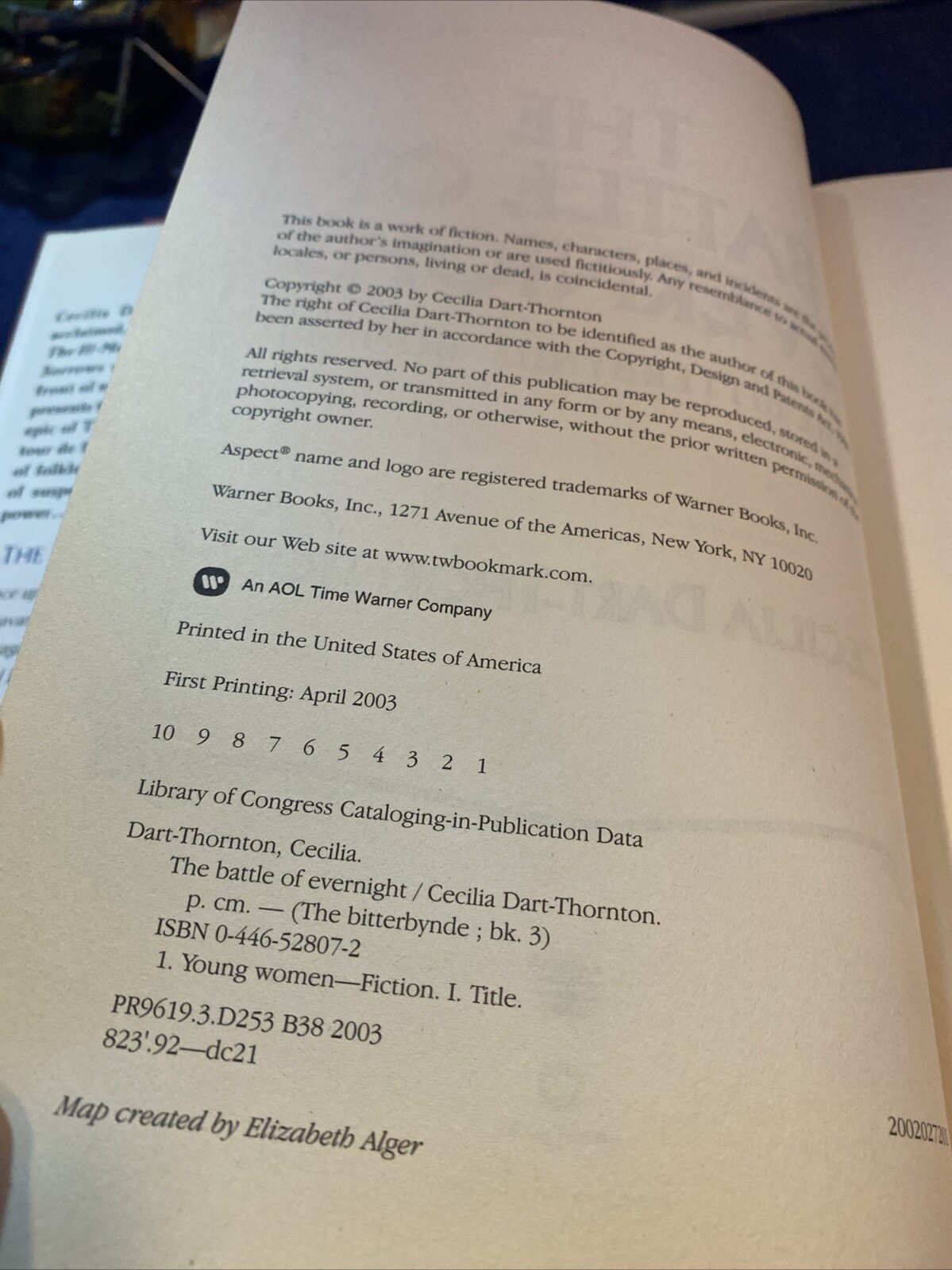 THE BATTLE of EVERNIGHT BITTERBYNDE BOOK 3 by CECILIA DART-THORNTON Hardcover 