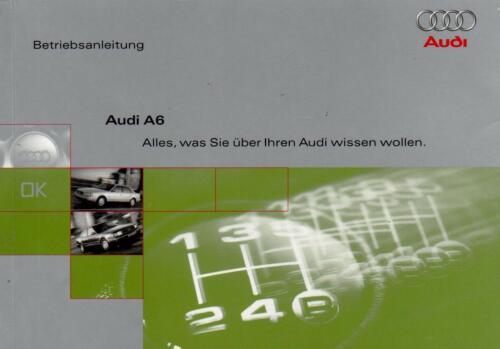 AUDI A6 Bedienungsanleitung 1996 Betriebsanleitung C4 Handbuch 971.561.4A0.00 BA - Picture 1 of 1