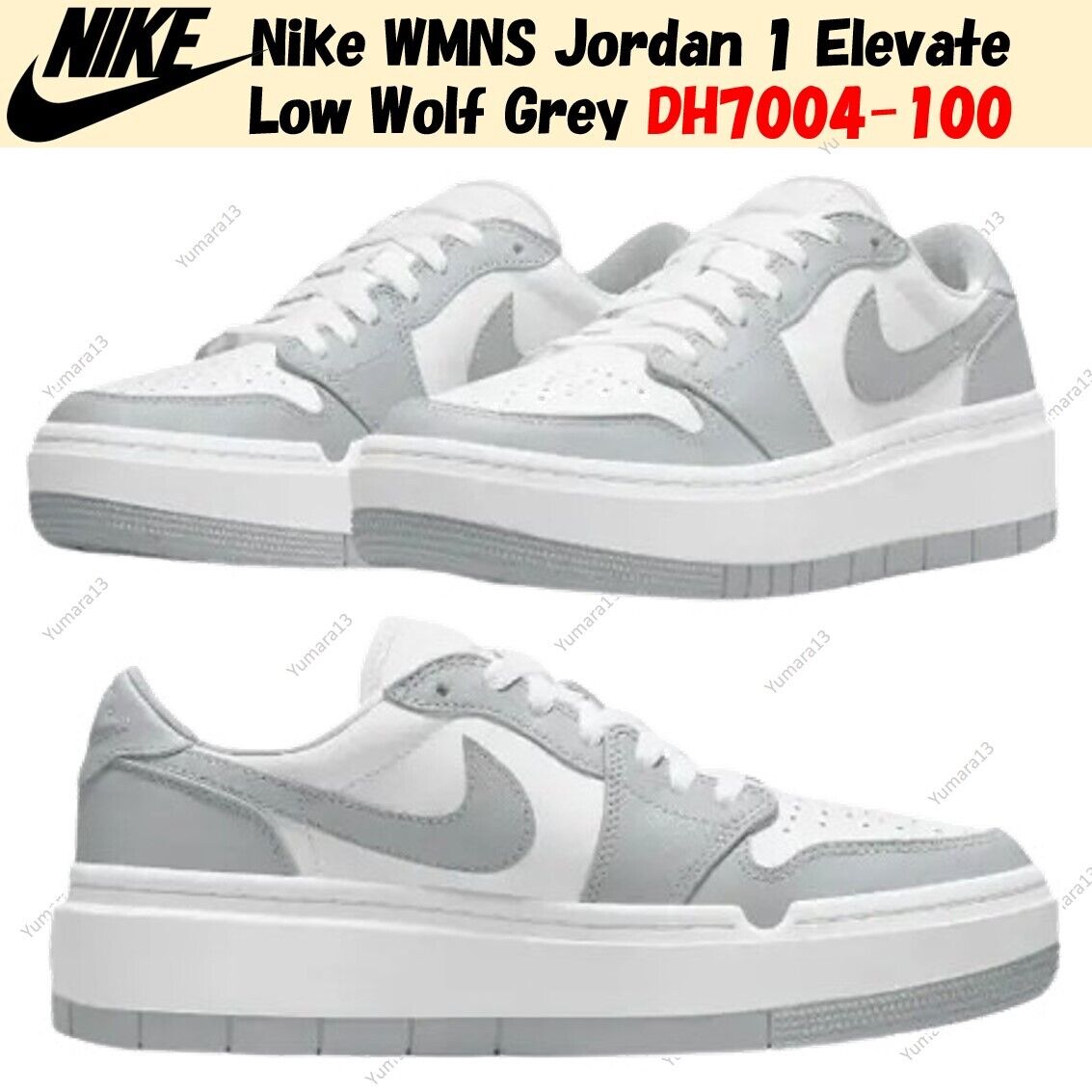 Nike WMNS Jordan 1 Elevate Low Wolf Grey DH7004-100 Women's Nike WMNS Jordan 1 Elevate Low Wolf Grey DH7004-100 Women's