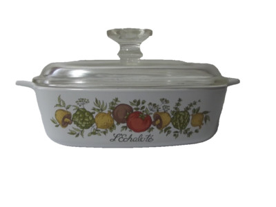 Corning Ware 1 Quart Spice Of Life L Echalote A-1-B Casserole Dish Pyrex Lid A7C