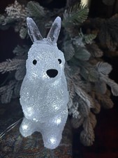 Herbst / Winter Deko LEDHase Acryl Hase Weiss Dauerbetrieb BO Outdoor