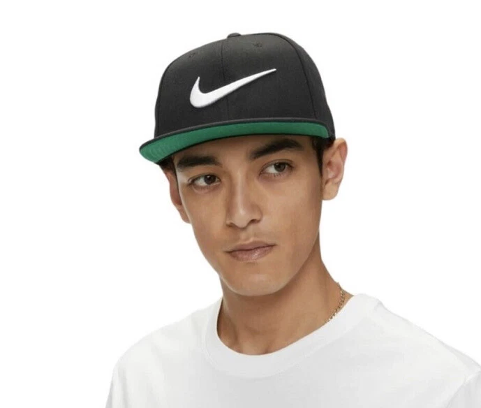 NIKE SPORTSWEAR PRO CAP SWOOSH ADJUSTABLE HAT FLAT BRIM 3 D