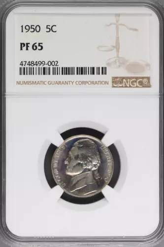 1950 Proof Jefferson Nickel NGC PF65 Toned *DoubleJCoins* 9003-84