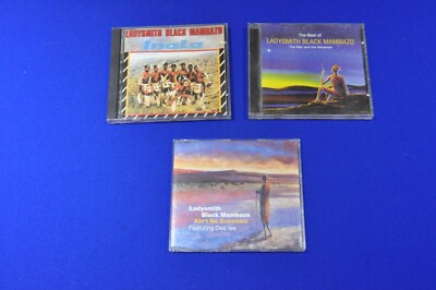 2 X Ladysmith Black Mambazo CD Albums and 1 X CD Single Best Of & Inala