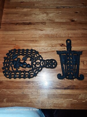 Lot Vintage Virginia Metalcrafters VMC Red Riding Hood Heirloom Trivet Cast Iron