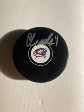 Columbus Blue Jackets CORSON CEULEMANS Signed Hockey Puck