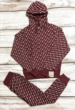 Champion Man 2pcs Set Hoodie Jogger Dark Red AOP Color Size Medium N