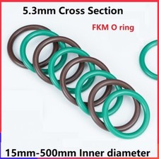 Metric Fluoro Rubber FKM O Ring Seals 5.3mm Cross Section 15mm-500mm ID O-Ring