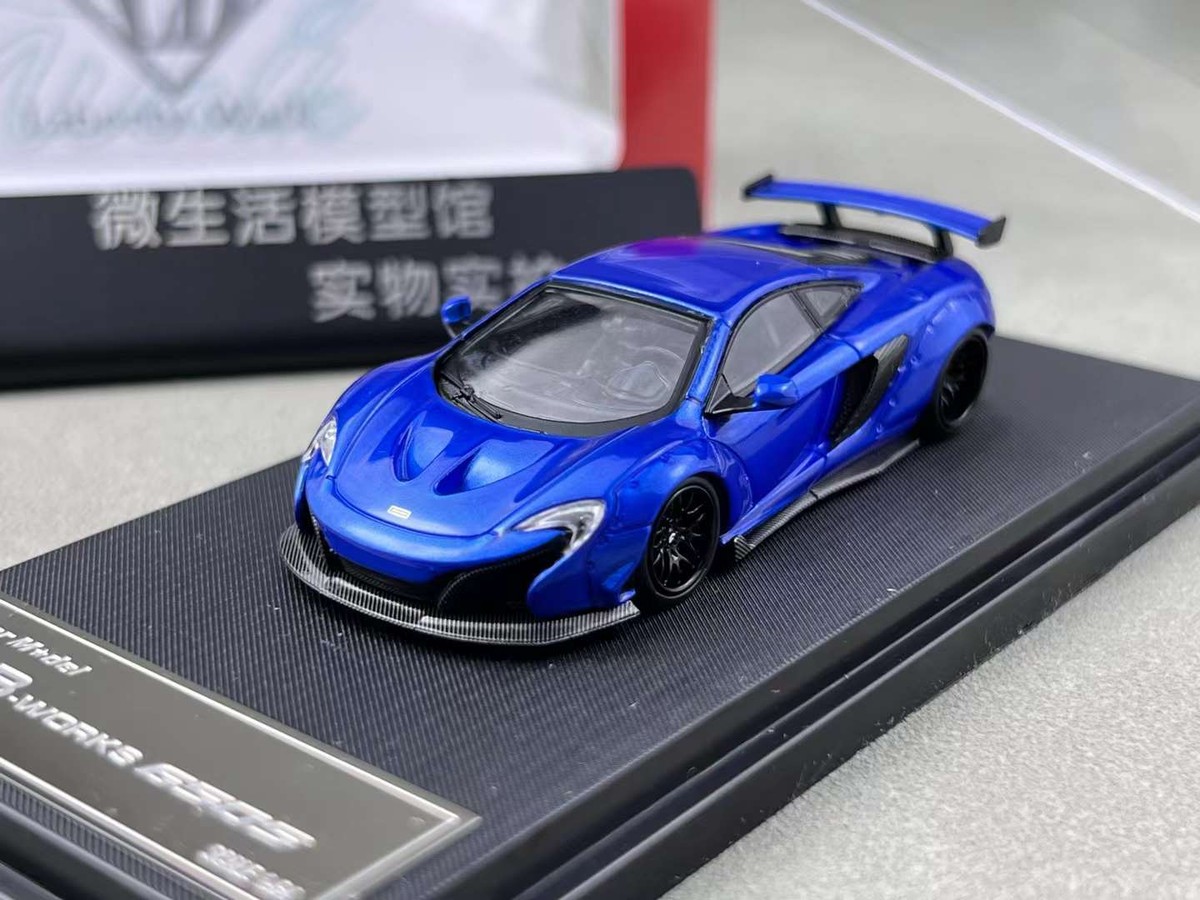 1/64 Star Model LBWK MCL 650S メタリックブルー Star Model 1:64 McLaren 650S wide body modified alloy car