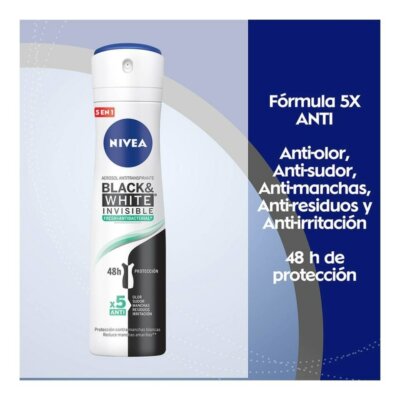 Nivea Black & White Invisible Spray Deodorant 48H (89 g each)